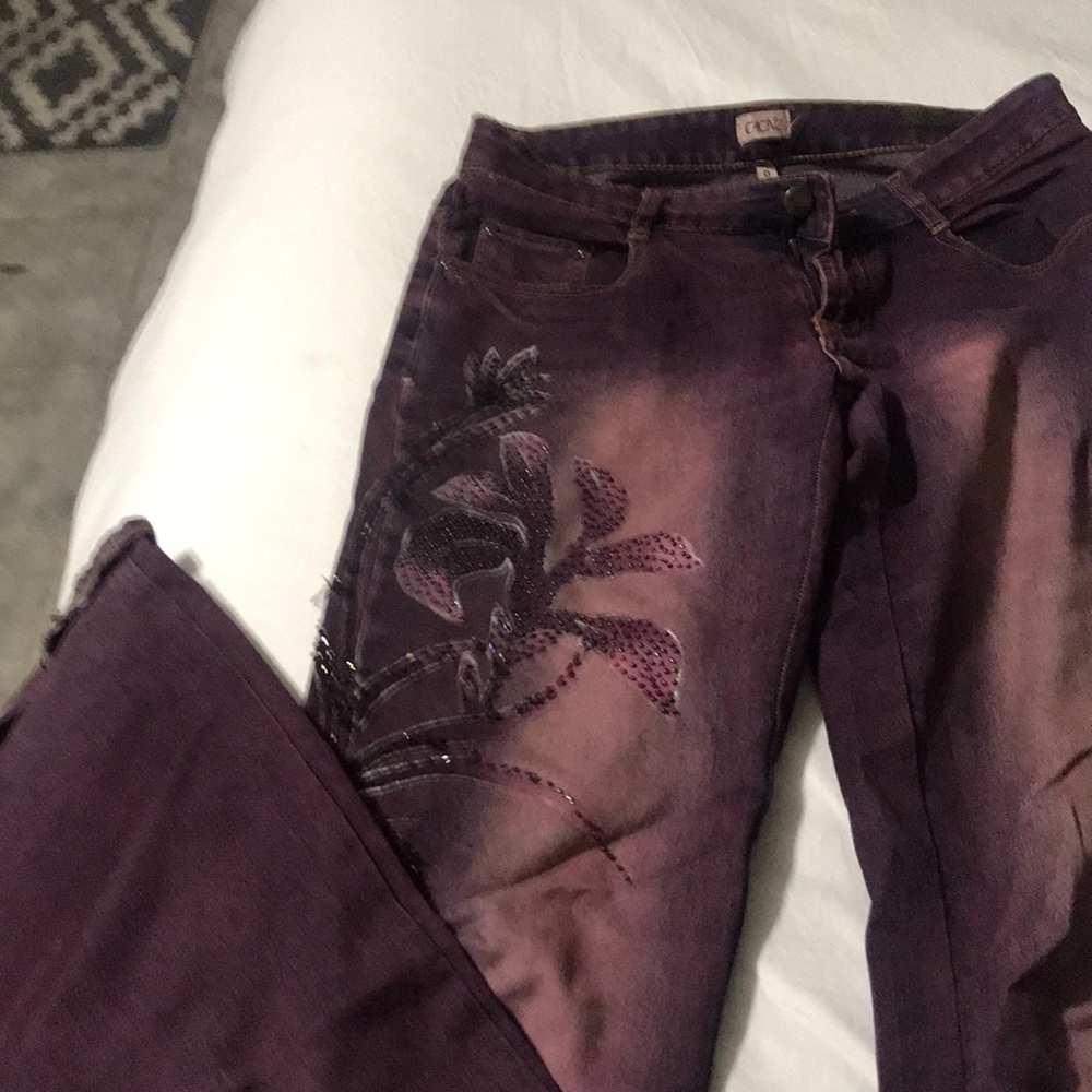Cache purple jeans - Picture 1 of 4